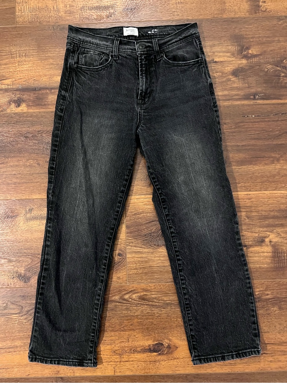 Kensie Acid Wash Black Denim Jeans